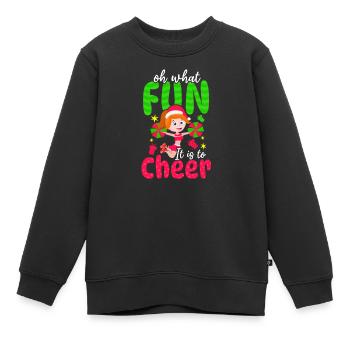 Christmas Cheerleader Spaß zum Jubeln - Kinder Premium Organic Sweatshirt - Schwarz - Vorne - AI Model Kid Female (0cm)