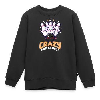 Bowling fou de pistes ! - Sweat Premium enfant bio - noir - Devant - AI Model Kid Female (0cm)