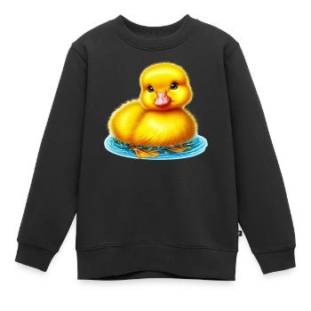 Ente Ente Ente Ente Ente - Kinder Premium Organic Sweatshirt - Schwarz - Vorne - AI Model Kid Female (0cm)