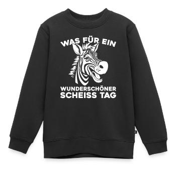 Zebra Halten Sie Bitte Die Fresse - Kinder Premium Organic Sweatshirt - Schwarz - Vorne - AI Model Kid Female (0cm)