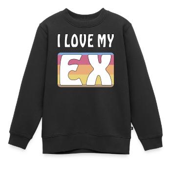 J’AIME MON EX - Sweat Premium enfant bio - noir - Devant - AI Model Kid Female (0cm)