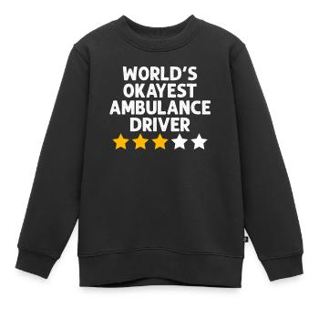 Lustiger Krankenwagenfahrer EMS Medizinischer Fahrer - Kinder Premium Organic Sweatshirt - Schwarz - Vorne - AI Model Kid Female (0cm)