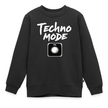 Mode Techno sur Techno Techno Musique Techno - Sweat Premium enfant bio - noir - Devant - AI Model Kid Female (0cm)