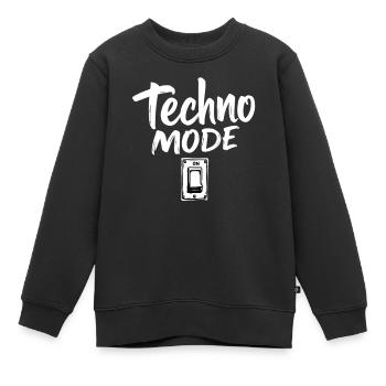 Mode Techno sur Techno Techno Musique Techno - Sweat Premium enfant bio - noir - Devant - AI Model Kid Female (0cm)