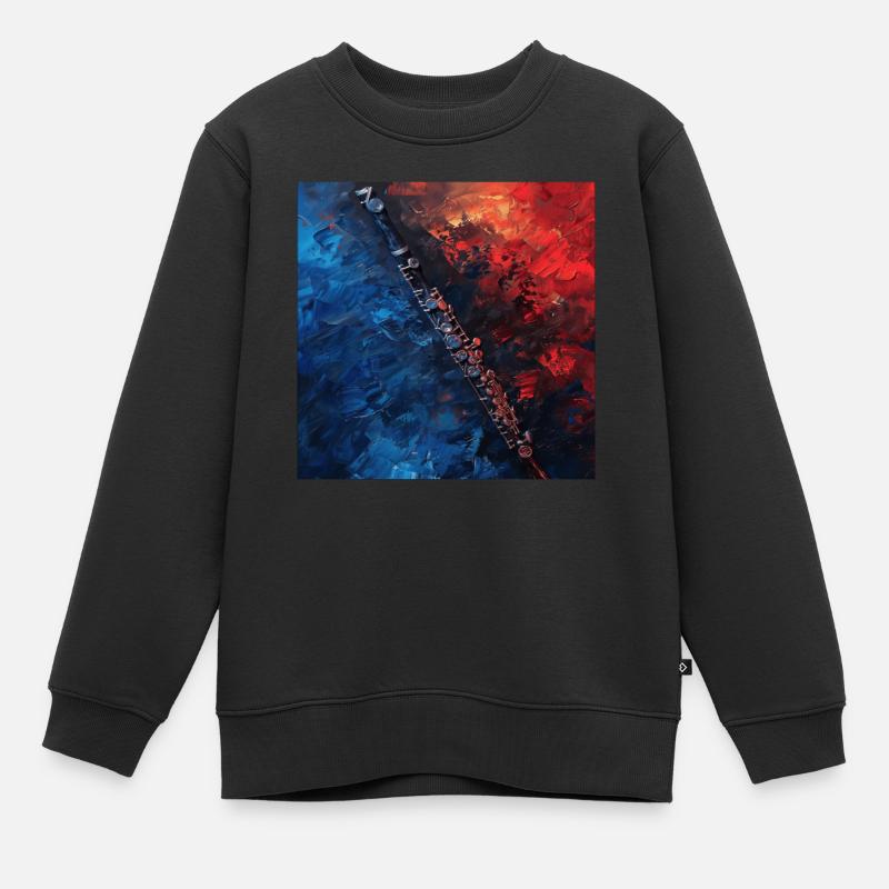 Flûte - Sweat Premium enfant bio - noir