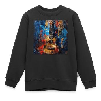 Ukulele - Kinder Premium Organic Sweatshirt - Schwarz - Vorne - AI Model Kid Female (0cm)