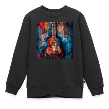 Ukulele - Kinder Premium Organic Sweatshirt - Schwarz - Vorne - AI Model Kid Female (0cm)