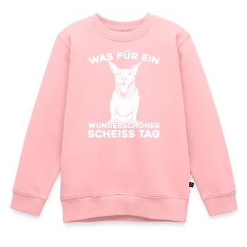 Bull Terriers, please keep your mouth shut - Kids Premium Organic Sweatshirt - rose - Front - AI Model Kid Female (0cm)