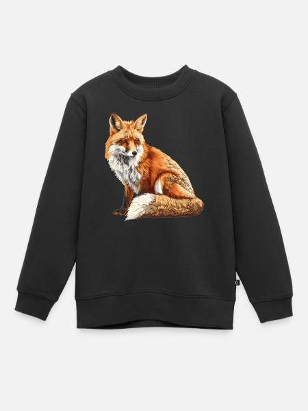 Füchse Fuchs - Kinder Premium Organic Sweatshirt - Schwarz