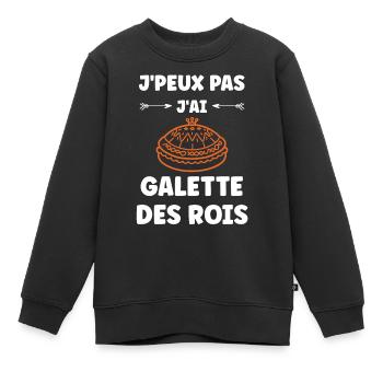 Pfannkuchen - Kinder Premium Organic Sweatshirt - Schwarz - Vorne - AI Model Kid Female (0cm)