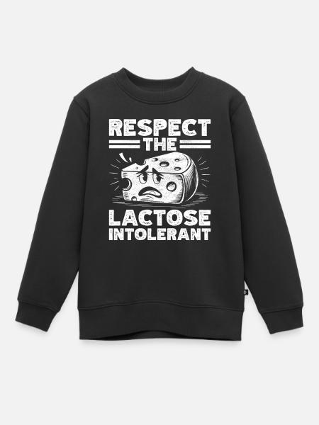 Lactose intolerance Lactose intolerant - Kids Premium Organic Sweatshirt - black