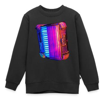 accordéon - Sweat Premium enfant bio - noir - Devant - AI Model Kid Female (0cm)