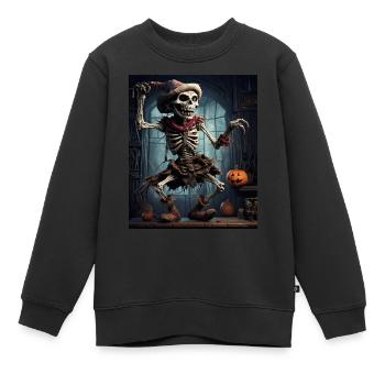 Troll-Vogelscheuche in einem Spukhaus, Halloween - Kinder Premium Organic Sweatshirt - Schwarz - Vorne - AI Model Kid Female (0cm)