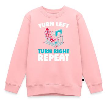 Sim Racing - Kinder Premium Organic Sweatshirt - Rosa - Vorne - AI Model Kid Female (0cm)
