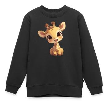 Giraffen Giraffe - Kinder Premium Organic Sweatshirt - Schwarz - Vorne - AI Model Kid Female (0cm)