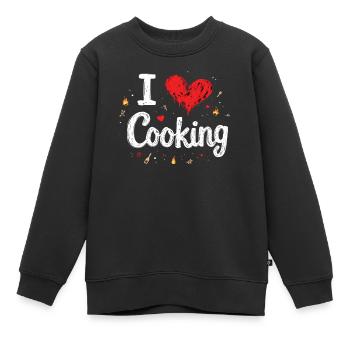 J’aime cuisiner Cuisiner Cuisiner Cuisiner - Sweat Premium enfant bio - noir - Devant - AI Model Kid Female (0cm)