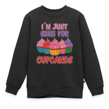 Cupcake Dire Cupcakes Drôle Cupcake Cadeau - Sweat Premium enfant bio - noir - Devant - AI Model Kid Female (0cm)