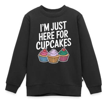 Cupcake Dire Cupcakes Drôle Cupcake Cadeau - Sweat Premium enfant bio - noir - Devant - AI Model Kid Female (0cm)