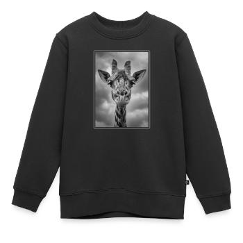 Giraffen Giraffe - Kinder Premium Organic Sweatshirt - Schwarz - Vorne - AI Model Kid Female (0cm)