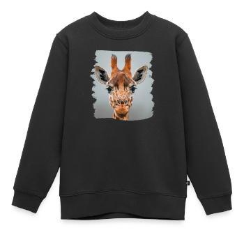 Giraffen Giraffe - Kinder Premium Organic Sweatshirt - Schwarz - Vorne - AI Model Kid Female (0cm)