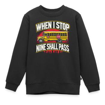Wenn ich anhalte, wird niemand vorbeikommen - Kinder Premium Organic Sweatshirt - Schwarz - Vorne - AI Model Kid Female (0cm)