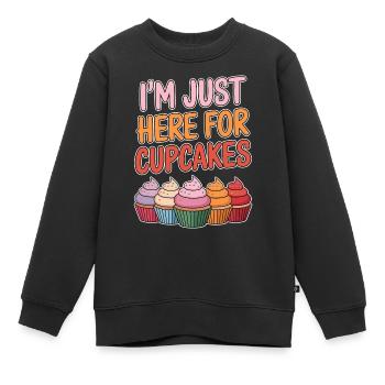 Cupcake Dire Cupcakes Drôle Cupcake Cadeau - Sweat Premium enfant bio - noir - Devant - AI Model Kid Female (0cm)