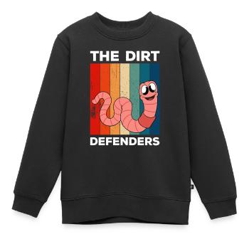 Süßer Wurm lustiger Regenwurm Würmer - Kinder Premium Organic Sweatshirt - Schwarz - Vorne - AI Model Kid Female (0cm)