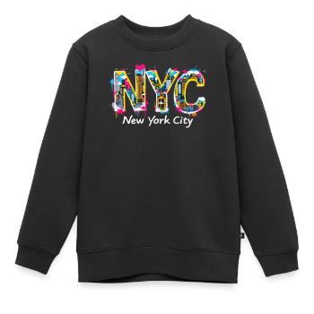 New York – Horizon de New York New York - Sweat Premium enfant bio - noir - Devant - AI Model Kid Female (0cm)