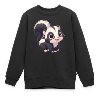 Stinktiere Stinktier - Kinder Premium Organic Sweatshirt - Schwarz - Vorne - AI Model Kid Female (0cm)