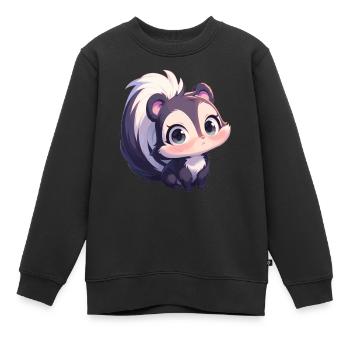 Stinktiere Stinktier - Kinder Premium Organic Sweatshirt - Schwarz - Vorne - AI Model Kid Female (0cm)