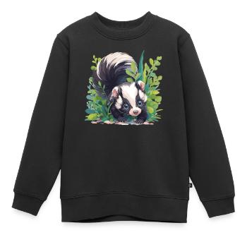 Stinktiere Stinktier - Kinder Premium Organic Sweatshirt - Schwarz - Vorne - AI Model Kid Female (0cm)