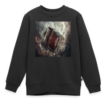 Akkordeon - Kinder Premium Organic Sweatshirt - Schwarz - Vorne - AI Model Kid Female (0cm)