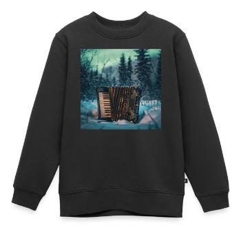 Akkordeon - Kinder Premium Organic Sweatshirt - Schwarz - Vorne - AI Model Kid Female (0cm)