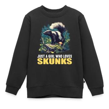 Stinktiere Stinktier - Kinder Premium Organic Sweatshirt - Schwarz - Vorne - AI Model Kid Female (0cm)
