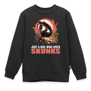 Stinktiere Stinktier - Kinder Premium Organic Sweatshirt - Schwarz - Vorne - AI Model Kid Female (0cm)