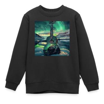 Ukulele - Kinder Premium Organic Sweatshirt - Schwarz - Vorne - AI Model Kid Female (0cm)