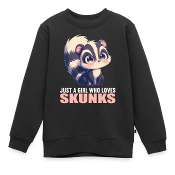 Stinktiere Stinktier - Kinder Premium Organic Sweatshirt - Schwarz - Vorne - AI Model Kid Female (0cm)