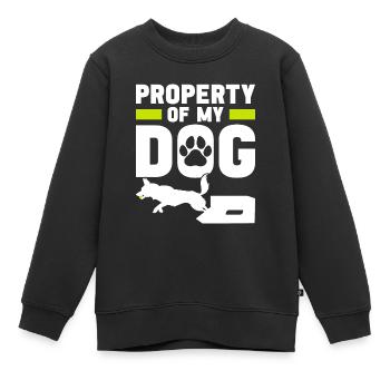 Flyball Sports canins - Sweat Premium enfant bio - noir - Devant - AI Model Kid Female (0cm)