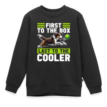 Flyball Sports canins - Sweat Premium enfant bio - noir - Devant - AI Model Kid Female (0cm)