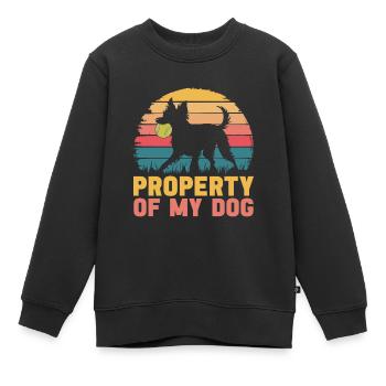 Flyball Sports canins - Sweat Premium enfant bio - noir - Devant - AI Model Kid Female (0cm)