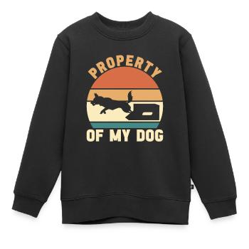 Flyball Sports canins - Sweat Premium enfant bio - noir - Devant - AI Model Kid Female (0cm)
