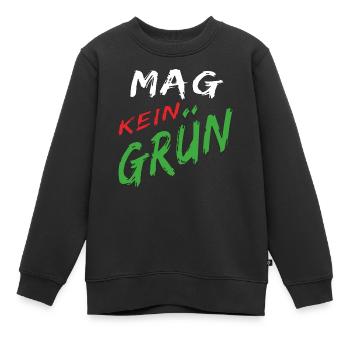 LE VERT N’AIME PAS LE VERT - Sweat Premium enfant bio - noir - Devant - AI Model Kid Female (0cm)