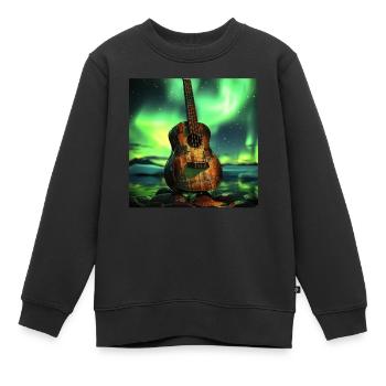 Ukulele - Kinder Premium Organic Sweatshirt - Schwarz - Vorne - AI Model Kid Female (0cm)