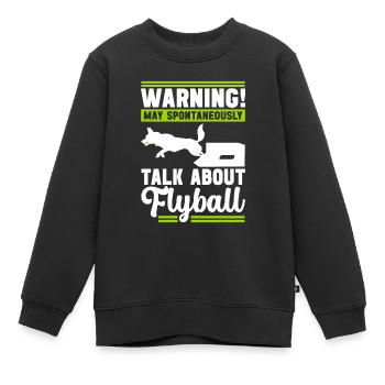 Flyball Sports canins - Sweat Premium enfant bio - noir - Devant - AI Model Kid Female (0cm)