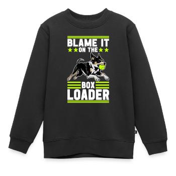 Flyball Sports canins - Sweat Premium enfant bio - noir - Devant - AI Model Kid Female (0cm)