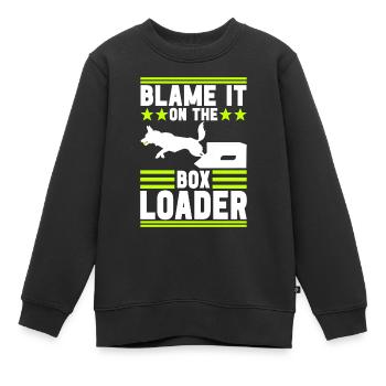 Flyball Sports canins - Sweat Premium enfant bio - noir - Devant - AI Model Kid Female (0cm)