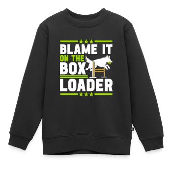 Flyball Sports canins - Sweat Premium enfant bio - noir - Devant - AI Model Kid Female (0cm)