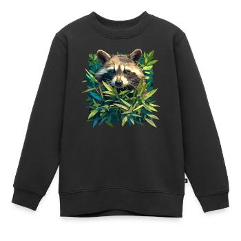 Ratons laveurs Raton laveur - Sweat Premium enfant bio - noir - Devant - AI Model Kid Female (0cm)