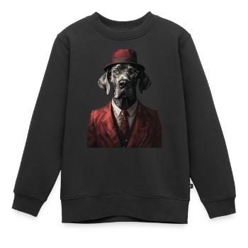 Deutsche Dogge - Kinder Premium Organic Sweatshirt - Schwarz - Vorne - AI Model Kid Female (0cm)