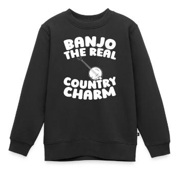 Banjo - Sweat Premium enfant bio - noir - Devant - AI Model Kid Female (0cm)